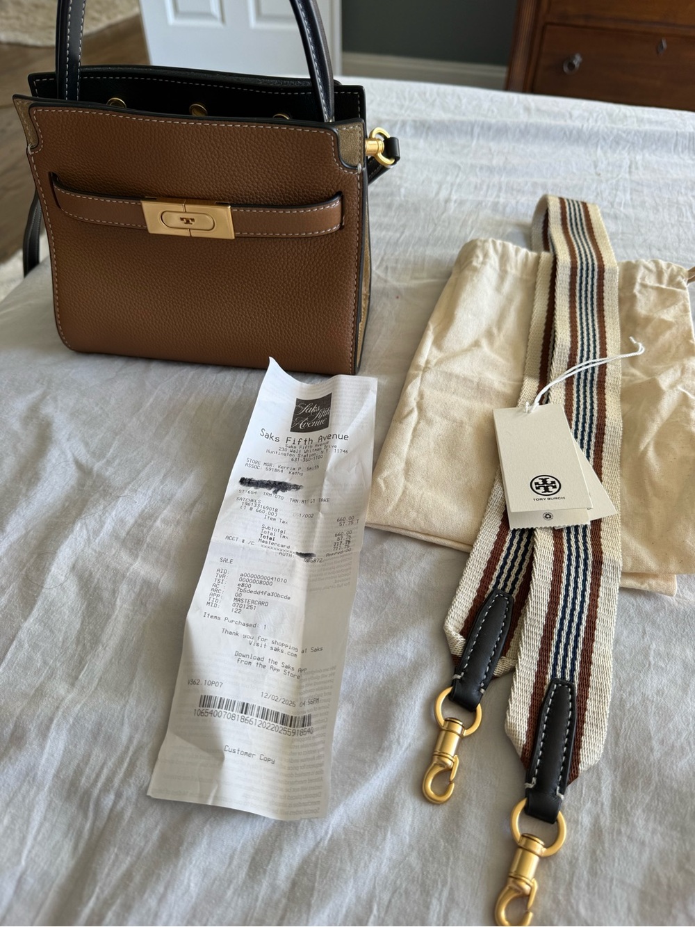 Tory Burch Petite Lee Radziwill bag Leather Top-Handle - Picture 8 of 9